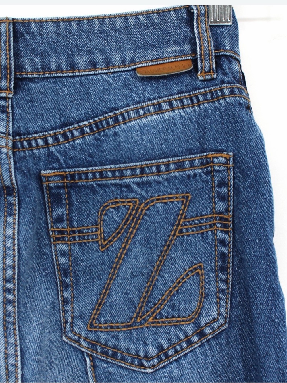 Zimmermann Rhythmic Wide-Leg Two-Tone Blue Jeans for Women 29 - Picture 3 of 3